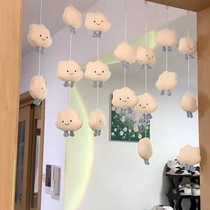 Home Creative Cotton White Cloud Decoration Door Curtain Childrens Room Three-dimensional Cloud Curtain Ornaments No-Punch Wall Pendant