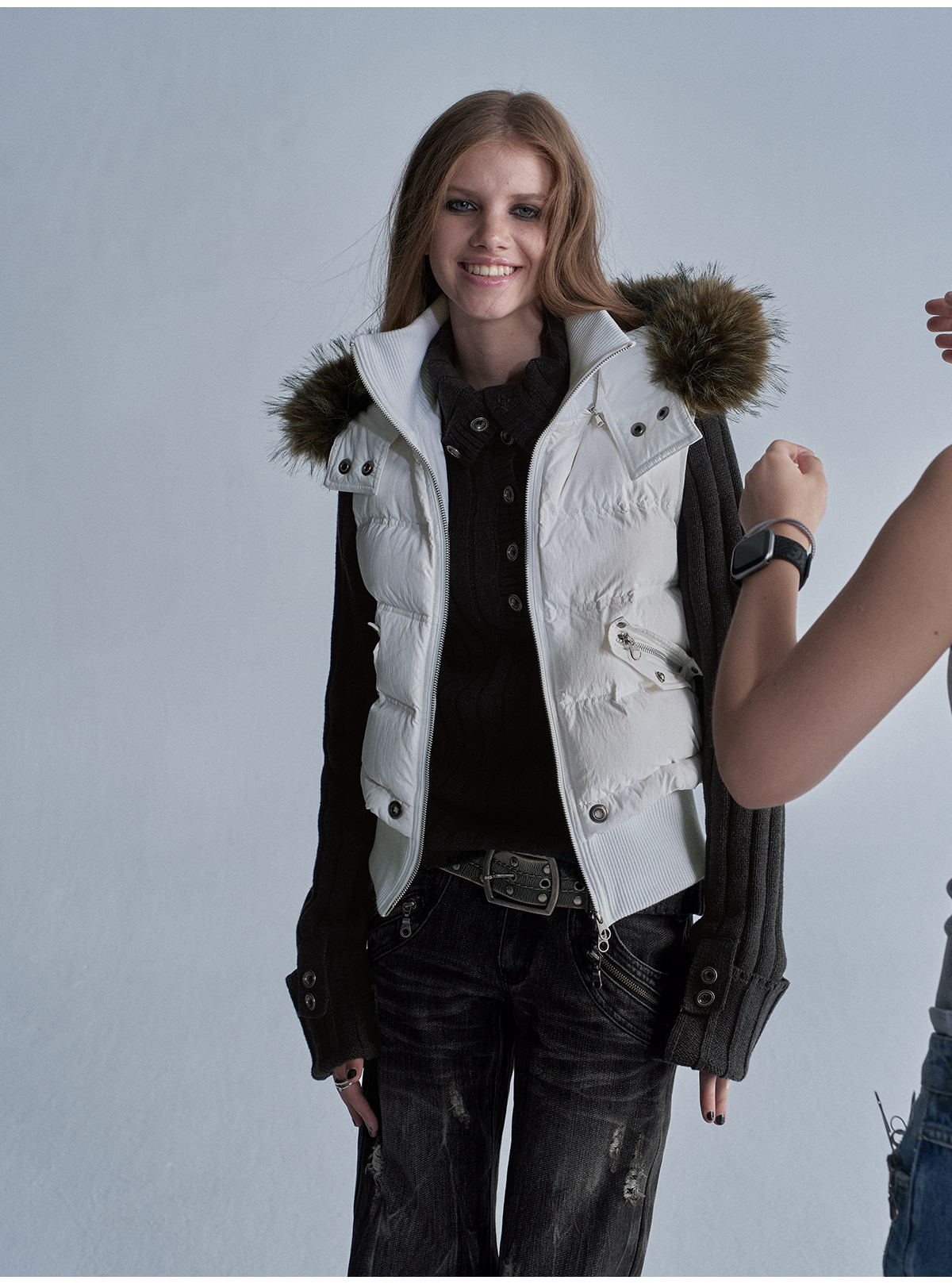 wear And tear 95g Hooded Zip-Up Down Vest