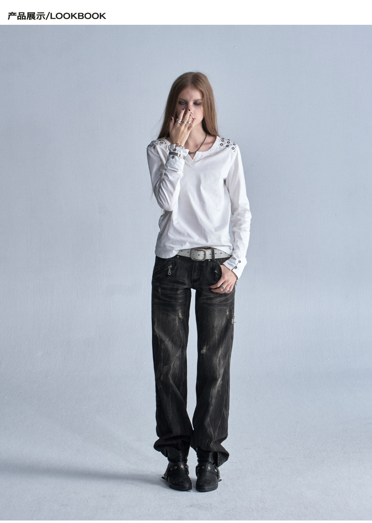 wear And tear Multi-Pocket Zip Straight-Leg Jeans