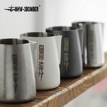 MHW-3BOMBER Bomber Latte Art Jar 3 0 Round Mouth Novice Milk Jar Italian Coffee Embossed Latte Art Cup