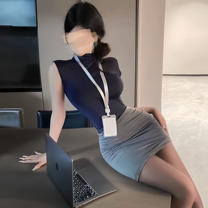 Pure Desire Bodycon Skirt, Sexy and Elegant Ol Uniform, Slim Fit, See-Through Secretary Style, Playful and Sensual Nightclub Office Date Dress Pure Desire Bodycon Skirt, Sexy and Elegant Ol Uniform, Slim Fit, See-Through Secretary Style, Playful and Sensual Nightclub Office Date Dress