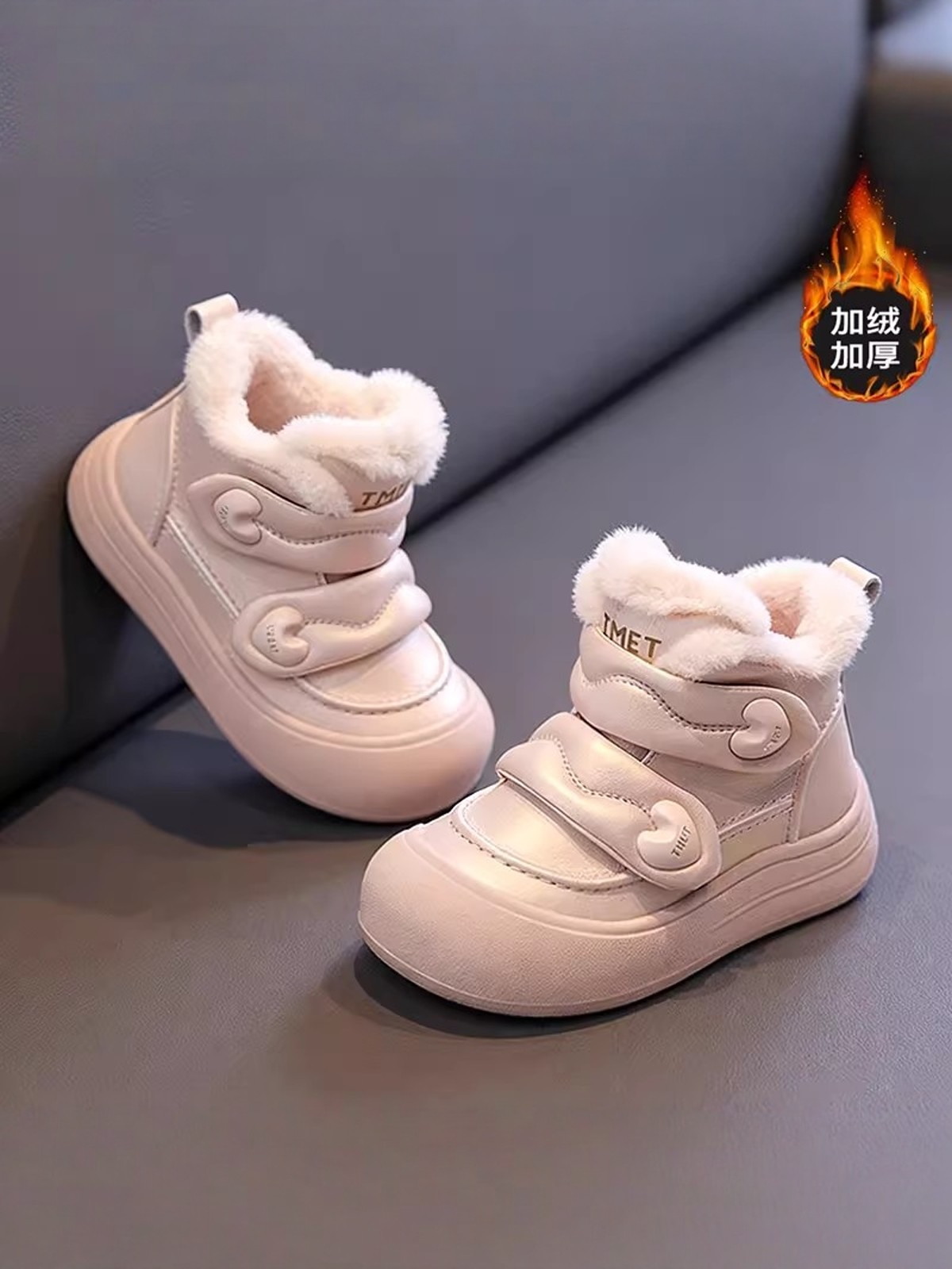 Girls' Snow Boots 2025 New Winter Thickened Warm Children's Princess Cotton Shoes Girls' Short Plush-Lined Large Cotton Boots