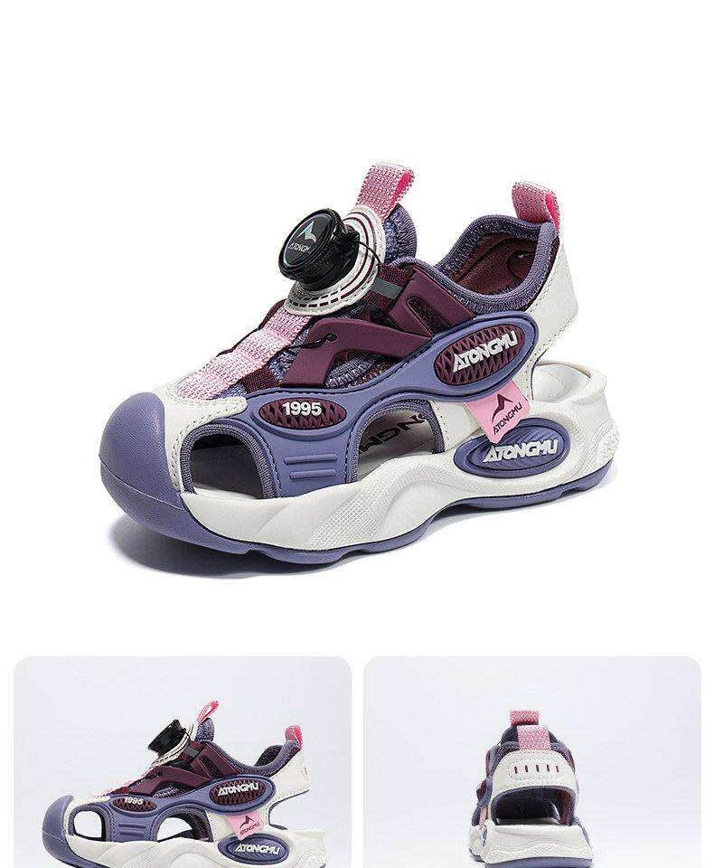 Children's Sandals for Boys 2026 Summer New Style Boys' Soft-Soled Non-Slip Wading Beach Shoes for Older Kidsren with Mesh Surface Sandals — 36