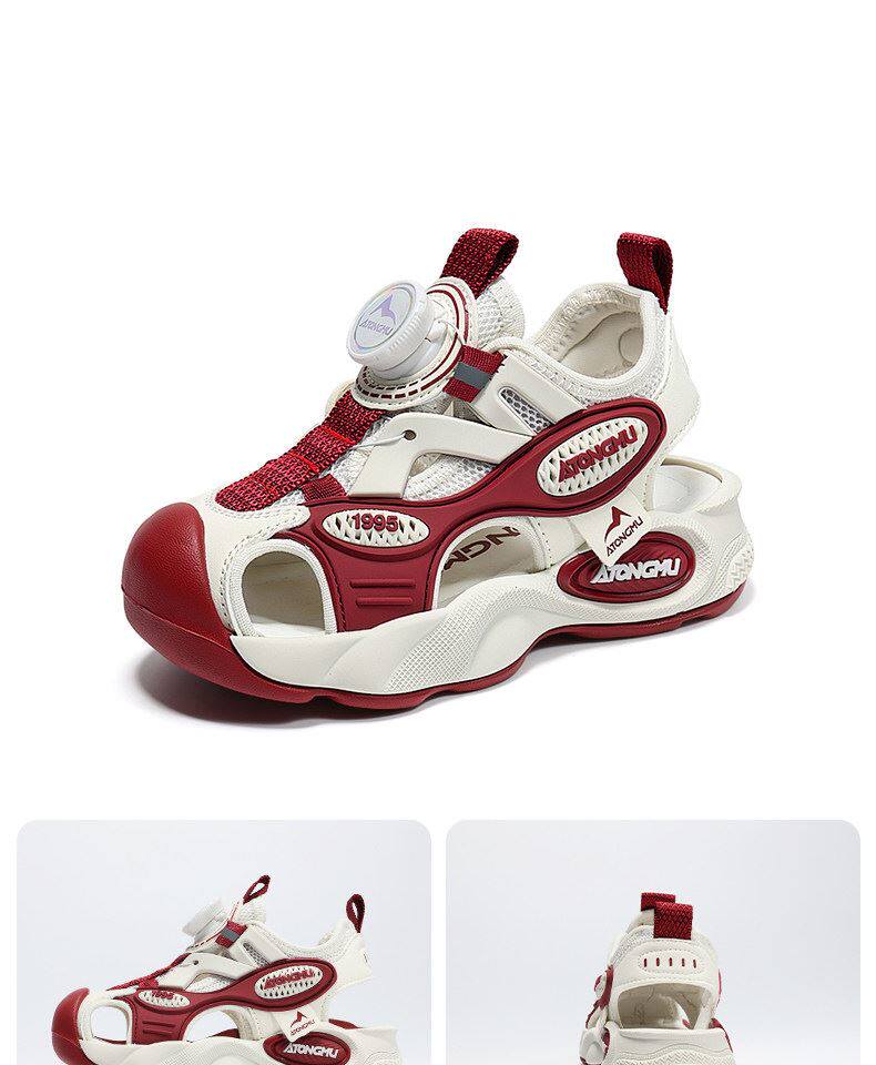 Children's Sandals for Boys 2026 Summer New Style Boys' Soft-Soled Non-Slip Wading Beach Shoes for Older Kidsren with Mesh Surface Sandals — 28