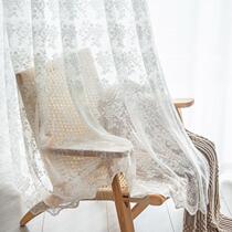 2 8 meters wide Korean style curtains white lace door curtain wedding photography gauze curtain mesh tablecloth national style fabric