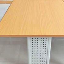 Steel-wood reading table library chair reading room table and chair combination reading table steel bookshelf school training table