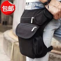 Mens multifunctional canvas leg bag military fan tactical bag outdoor sports cycling waist bag leggings bag tool bag new