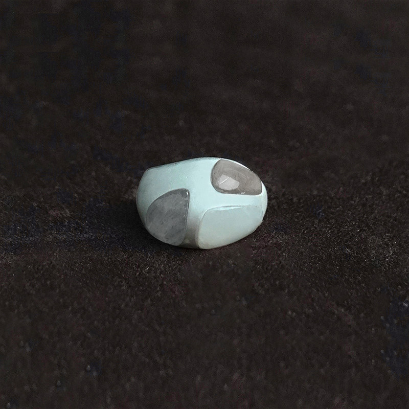 OLIOEACETO sterling silver stone ring