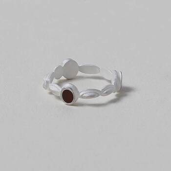 Olioeaceto sterling silver gemstone lake ring