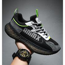 Mens sports shoes autumn new comfortable mesh breathable running shoes super soft sole shoes popcorn sole dad mens shoes