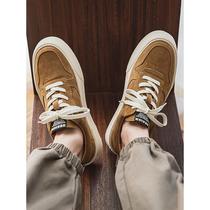 Summer plus-size mens shoes low-top sports casual sneakers genuine leather breathable work shoes Martin shoes trendy shoes