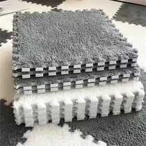 Plush bedside splicing carpet mat bedroom balcony childrens room fully covered home cutting plus velvet foam splicing