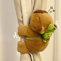 Kapibala Badminton Racket Decorative Grip Creative Capybara Cartoon Plush Doll Tennis Racket Doll Gift