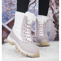 Special offer for winter womens shoes plus velvet and thickened heat-preserving cotton shoes non-slip waterproof mid-calf large cotton boots lightweight soft-soled snow boots