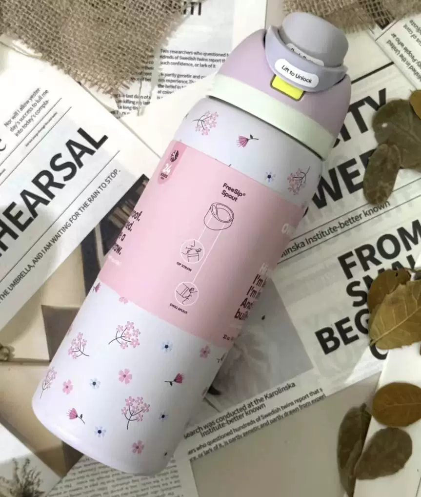 Овала Кити лимитированная версия изолированная кружка FreeSip двойной напиток спортивная кружка для воды с большой емкостью соломинка портативная кружка