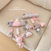 Newborn stroller toy pendant rattle crib bell bed hanging 3-6 months children car comfort doll