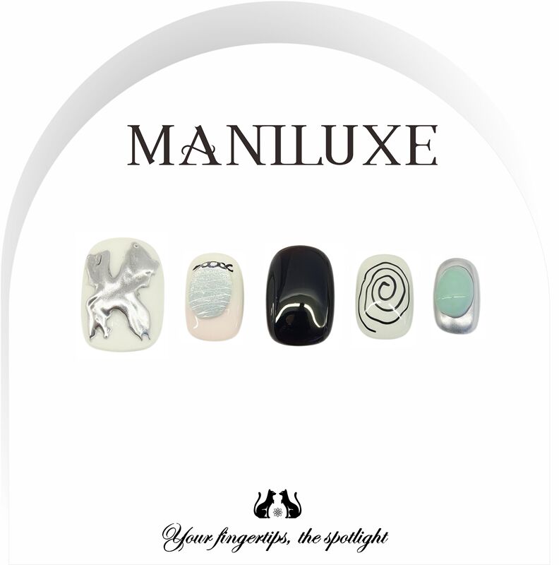 Maniluxe【In a Small Space】Original Niche Minimalist Abstract Art High-End New Handmade Wearable Nails