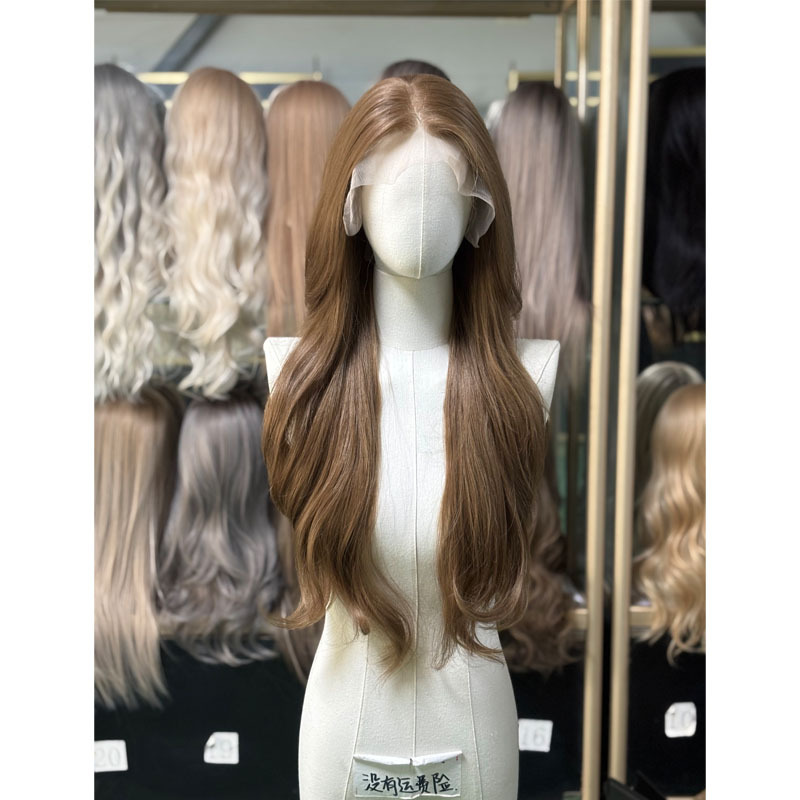 【Large Lace】Women's Long Curly and Straight Hair Wig, Hand-Crocheted Large Lace Front, Imported Silk, Realistic Invisible Full Head Wig