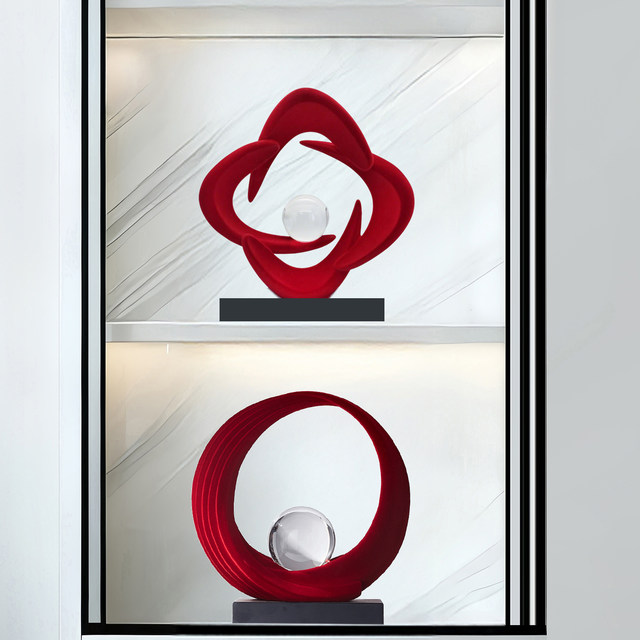 Red ornaments, high-end living room TV cabinet, Christmas decoration, light luxury, high-end entrance hall gift, housewarming gift