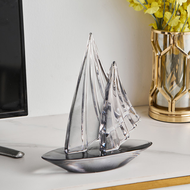 Smooth Sailing Sailboat Ornament, Office Desktop, High-End Feel, Tv Cabinet, Wine Cabinet Decoration, Light Luxury, High-End Living Room