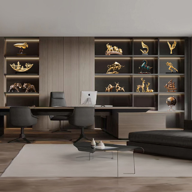 Elephant Figurine for Boss's Office Background Wall, High-End Decoration, Elegant and Classy, Premium Opening Gift