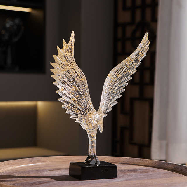 Big Eagle Spreading Its Wings Ornament, Light Luxury High-End Living Room Wine Cabinet Decoration, Tv Cabinet, Modern Minimalist Office Display Cabinet