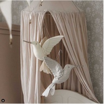 Original linen hummingbird pendant childrens room bedroom decoration pendant doll photography props