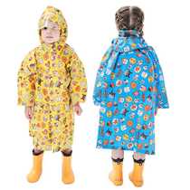 Lightweight and quick-drying childrens raincoat set for male and female babies and toddlers split cartoon with school bag long reflective rain poncho