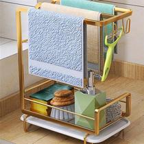 Household creative rag rack kitchen storage rack no punching wall-mounted dishcloth storage artifact sponge drain rack