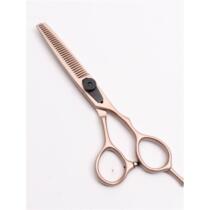 Customized professional barber scissors rose gold silver flat scissors hair salon hair scissors trim V hair broken hair bangs