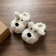 Cute Puppy-Style Fluffy Cotton Slippers, Winter 2025 New Indoor Home Non-Slip Long Plush Warm Temperature-Locking Low-Top