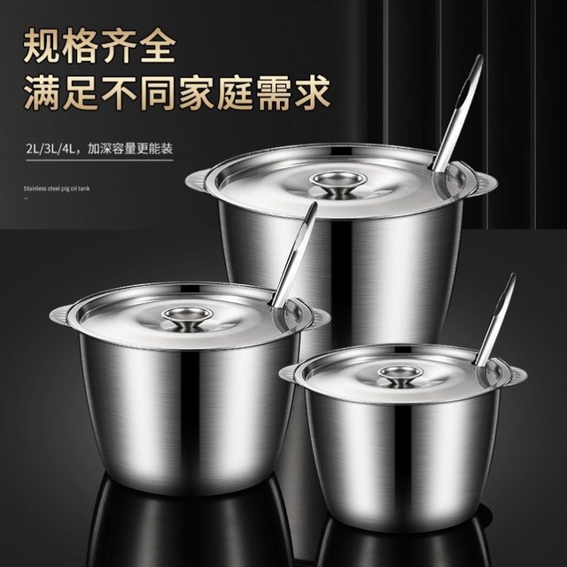 Ceramic Oil Storage Container with Lid and Spoon for Home Use, High Temperature Resistant, for Cooking Oil, Animal Fat, Chili Oil, Kitchen Storage