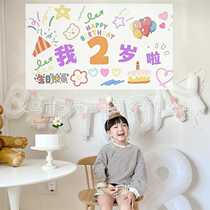 Ins style first birthday projector lamp Xiaohongshu same style projector Korean baby and childrens 100-day photo props