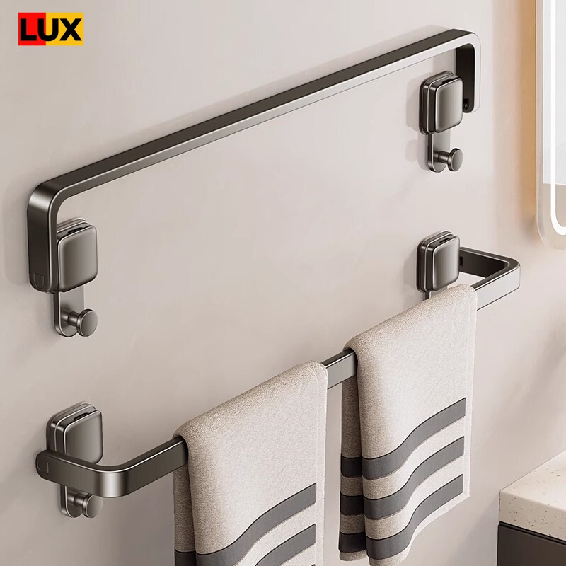 German Suction Cup Towel Rack Bathroom Storage Rack Punch-Free Bathroom Folding Towel Bar Bath Towel Hanger