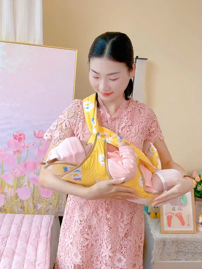 背带婴儿小月龄宝宝外出简易抱娃神器前后两用四季多功能轻便背袋