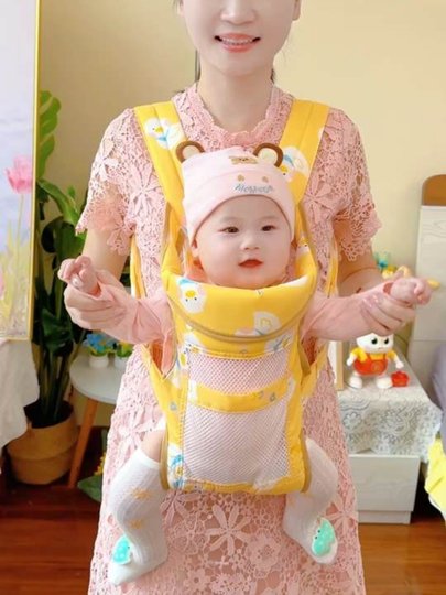 背带婴儿小月龄宝宝外出简易抱娃神器前后两用四季多功能轻便背袋