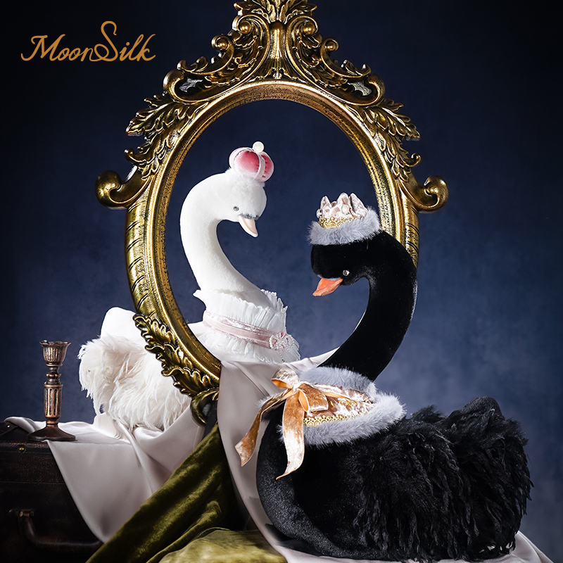 Abfun Doll Moonsilk Swan Plush Toy Comfort Doll High-End Gift Box Birthday Gift Abfun Doll Moonsilk Swan Plush Toy Comfort Doll High-End Gift Box Birthday Gift