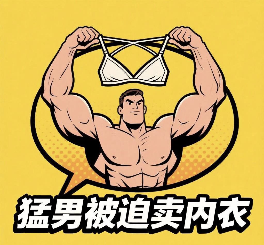 猛男被迫卖内衣