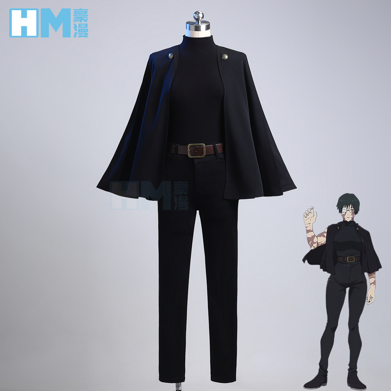 Haoman Jujutsu Kaisen Zenin Maki Cosplay Costume, Regular Fabric with Pockets, Cosplay Two-Dimensional Female Outfit