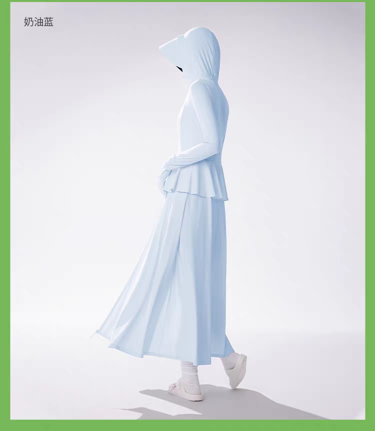 【香港直郵】 蕉下 AL11024防曬服奶油藍 M 戶外全身防曬黑科技 可拆卸設計一衣多穿 UPF50+高效阻隔紫外線