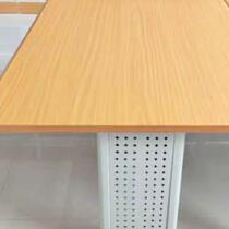 Steel-wood reading table library chair reading room table and chair combination reading table steel bookshelf school training table