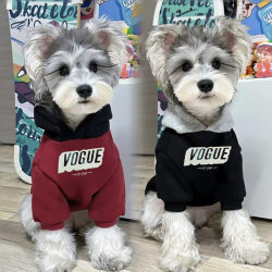 Trendy Internet-Famous Brand Cool and Stylish Dog Pet Clothes 2024 Autumn and Winter Clothing for Small and Medium-Sized Dogs, Sherina Fleece-Lined Warm Sweatshirt