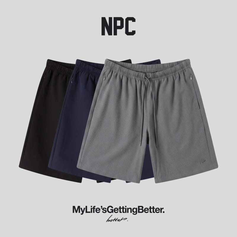 Npc Trendy Brand Bubble Gauze Shorts for Men, Summer Lightweight Breathable Loose Fit Versatile Simple Official Genuine Product, Fake One Get Ten Times Compensation