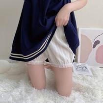 Tokyo Shiki jk safety pants summer womens shorts solid color loose anti-exposure elastic pumpkin pants leggings