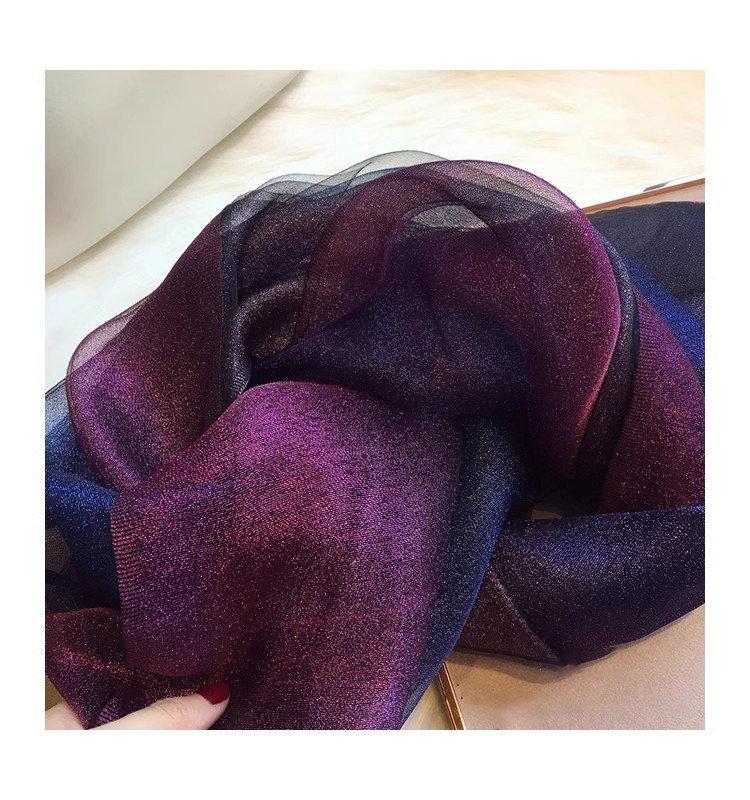 New Spring and autumn Korean style for ladies, jacquard satin, silk-like gradient scarf, fashionable and elegant scarf, shawl, beach blouse, Yiwu Wholesale Network pic 22