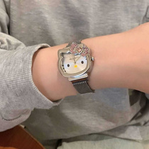 Childlike Cartoon Kitten Magnetic Watch for Women 2023 New Niche Design Student Girlfriend Internet Celebrity Hand Accessories