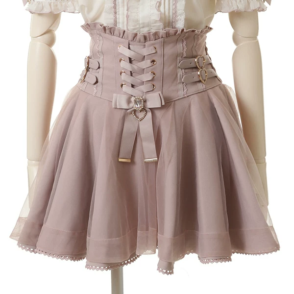 Только юбки [Pink Domestic Ready Stock] Xiaozhu Ridai lizlisa двусторонняя кожаная пряжка юбка