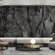 3D three-dimensional rock texture relief wallpaper industrial style slate stone wall cloth bedroom bedside TV background wallpaper