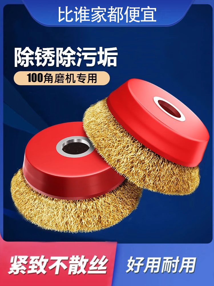 Wire Brush Wire Wheel for Rust Removal, Grinding, Polishing Metal, Stainless Steel, Electric Wire Brush, Angle Grinder Type 100, Bowl Type