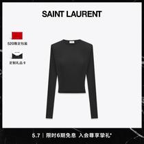 (Deposit)(Deposit) Fashionable womens black short knitted top